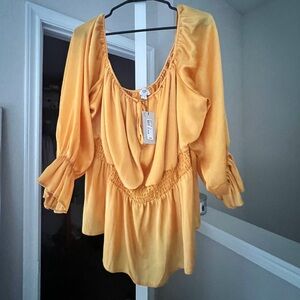 Plus size peasant top